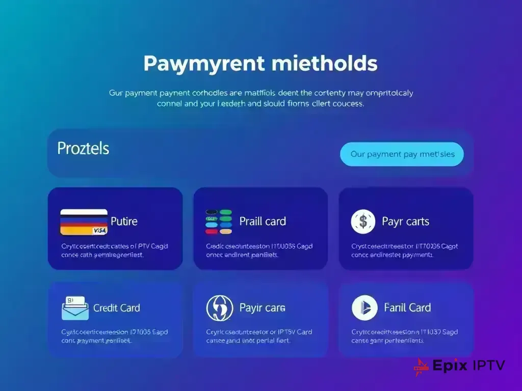 Overview of available payment methods for Epix IPTV