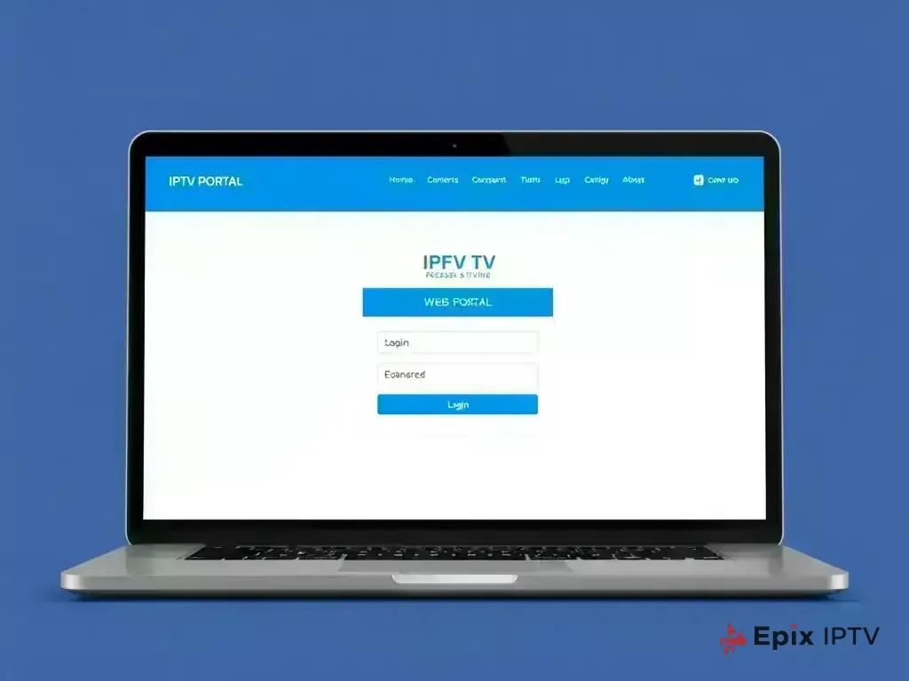 Epix IPTV web portal login interface